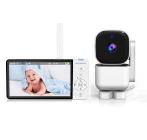 PSABM720 Audio Baby Monitor Remote Camera VOX 5-Inch IPS Temperature Monitor Infrared Night Vision Camera bidirectional Audio HD 1280 * 720P