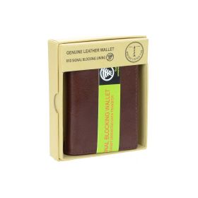 Montauk Leather Club Men's RFID Signal Blocking High Capacity Wallet Card Case