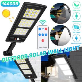 Powerful Led Solar Light Outdoor 144LED COB Commercial Solar Street Light Motion Sensor Lamp Dusk To Dawn Road Lamp For Garage