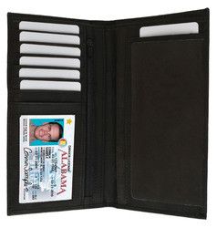 AFONiE RFID-Blocking Leather Checkbook Cover Wallet Organizer