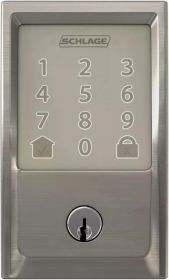 Encode Smart Wi-Fi Deadbolt with Century Trim in Satin Nickel