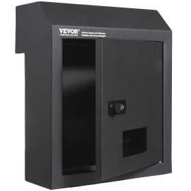 VEVOR Through The Door Key Drop Box, Heavy Duty Steel Through the Door Mailbox with 12" Combination Lock, Mail Drop Box, Dark Gray