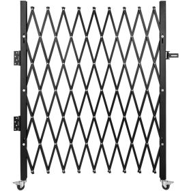 VEVOR Single Folding Security Gate, 50" H x 75" W Folding Door Gate, Steel Accordion Security Gate, Flexible Expanding Security Gate