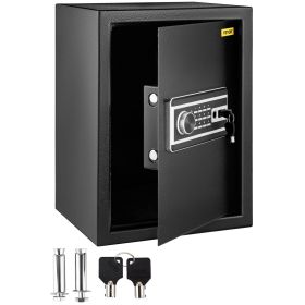 VEVOR Safe Box, 2.1 CU.FT Fingerprint Safe Box for Money w/ 2 Keys & Digital Keypad, Q235 Steel Safe Box for Storing Cash, Jewelry, Pistols, Documents