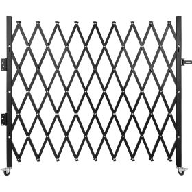 VEVOR Single Folding Security Gate, 7.1'H x 7.9' W (85 x 95 inch)Folding Door Gate, Steel Accordion Security Gate, Flexible Expanding Security Gate