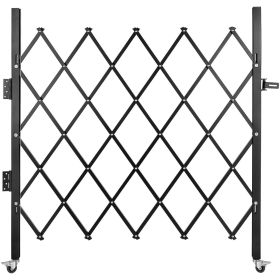 VEVOR Single Folding Security Gate, 48" H x 66" W Folding Door Gate, Steel Accordion Security Gate, Flexible Expanding Security Gate