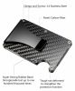 Carbon Fiber Minimalist Wallets For Men - Slim Money Clip Card Holder RFID Blocking Aluminum Metal Case Gifts For Him