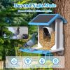 Smart Bird Feeder with Camera,Solar-Powered WiFi 4MP Live Camera,AI Identify Bird Species Auto Capture Backyard Garden Bird Watching&Motion Detection