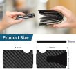 Carbon Fiber Minimalist Wallets For Men - Slim Money Clip Card Holder RFID Blocking Aluminum Metal Case Gifts For Him