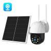 V380 P5 WiFi IP65 Waterproof Camera Outdoor Low Power Solar Ball Wireless Camera; 1080P HD IP Security Camera With Auto Tracking IR Night Vision Witho