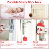 2Pcs Portable Travel Door Lock Home Hotel Apartment Security Lock Anti Theft Security Tool Door Safety Latch Lock