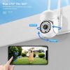 Security Cameras Outdoor - 1080P Color Night Vision Wireless WiFi Home Video Surveillance Pan & Tilt 360° View; Auto Tracking Smart Alerts; 2-Way Audi