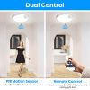 Rechargeable Motion Sensor Ceiling Light Dimmable LED Ceiling Light with Remote Timer