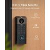 Security Video Smart Lock , Chime Included, 3-in-1 Camera+Doorbell+Fingerprint Keyless Entry,BHMA, WiFi Door Lock,App Remote