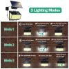 Solar Powered Wall Lights Motion Sensor Outdoor Lamps with Separate Solar Panel 3 Modes 468Pcs Beads