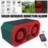 Solar Power Infrared Motion Sensor Detector Alarm Sound Flash Light Home Security Alarm Outdoor Remote Control Animal Repeller