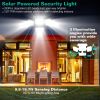 Solar Powered Wall Lights Outdoor Solar Motion Sensor Lights with 4 Adjustable Heads 333Pcs LED Beads 120° Sensing Angle Remote Control Waterproof for