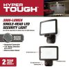 Hyper Tough 3000 Lumen LED Flood Light 120-Degree Motion Sensor in Black Finish, Hardwired 102-Degree Beam Spread