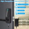 Smart Door Lock with Handle Fingerprints Passcodes Keys Fobs App Control Keyless Entry Door Lock with Keypad Electronic Digital Front Door Lock for Ho