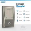 Encode Smart Wi-Fi Deadbolt with Century Trim in Satin Nickel