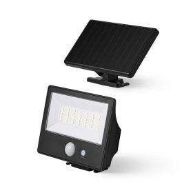 Hyper Tough Motion Sensing Outdoor Security Flood Light, Dusk to Dawn, Black, 120 ° Beam Angle, 800 Lumens, Solar Power