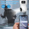 Dual Lens Security Camera E27 Light Socket Surveillance Camera 1080P WiFi IP Camera with APP Control AI Human Detection Full Color Night Vision Two-Wa