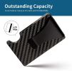 Carbon Fiber Minimalist Wallets For Men - Slim Money Clip Card Holder RFID Blocking Aluminum Metal Case Gifts For Him