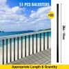 VEVOR Deck Balusters, 51 Pack Metal Deck Spindles, 36"x0.75" Staircase Baluster with Screws, Aluminum Alloy Deck Railing for Wood and Composite Deck