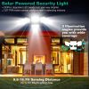 Solar Powered Wall Lights Outdoor Motion Sensor Lamps with Separate Solar Panel 4 Adjustable Heads 333Pcs Beads 120° Sensing Angle Remote Control Wate