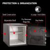 Medium Grey SentrySafe Fireproof and Waterproof Steel Home Safe with Dial Combination Lock, Secure Documents