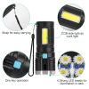 Rechargeable Flashlight LED Floodlight Torch with Strap Super Bright Flashlight