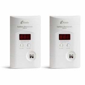 2 Pack: Kidde Nighthawk Plug-In AC/DC Carbon Monoxide Alarm Detector with Digital Display KN-COPP-3