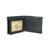 Montauk Leather Club Men's RFID Signal Blocking Genuine Leather Center Wing Bi-Fold Wallet with Gift Box