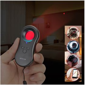 Hidden Camera Detectors; LED Hidden Device Detector With Infrared Viewfinders - Pocket Sized Anti Spy Camera Finder Locates Hidden Camera; Chargeable (Color: Light White)