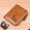 Men's Coin Purse Wallet RFID Blocking Man Leather Wallet Zipper Business Card Holder ID Money Bag Wallet Male