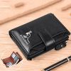 Men's Coin Purse Wallet RFID Blocking Man Leather Wallet Zipper Business Card Holder ID Money Bag Wallet Male