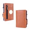 AirTag Wallet Case; RFID Blocking Pop Up Air Tag Leather Wallet With Zipper; Slim Smart Credit Card Holder Wallet With Airtag Holder Case