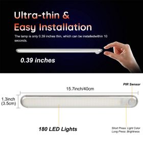 USB LED Closets Lights Dimmable Memory Function Kitchen Cupboard Lighting Bedroom Cabinets Lamps Motion Sensor Night Lights 40CM (Color: 40cm)