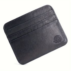 Coin Purse RFID Blocking Slim Wallet Travel Accessory for Men Women (Color: black-1pc)