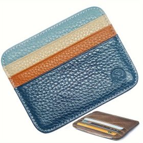 Coin Purse RFID Blocking Slim Wallet Travel Accessory for Men Women (Color: colorful-1pc)