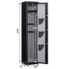 3-5 Gun Safes for Home Rifle and Pistols, Quick Access Safes for Shotguns, cabinets with Adjustable Rack, Pockets and Removable Shelf