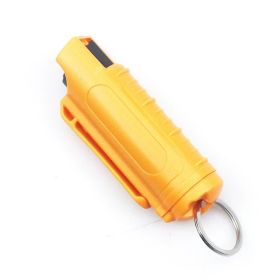 Personalized Mini Self Defense Keychains Suitcase Set Custom Combo Available (Color: Yellow, style: Pepper Spray)