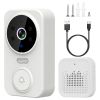 WiFi Security Doorbell Camera with Volume Adjustable Wireless Chime 1080P Camera Night Vision 2-Way Audio Free Cloud Storage