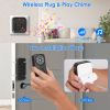 WiFi Security Doorbell Camera with Volume Adjustable Wireless Chime 1080P Camera Night Vision 2-Way Audio Free Cloud Storage