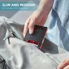 Wallet for Men Slim with 12 Slots Men's RFID Wallet Minimalist Front Pocket Money Clip Wallet with ID Window Gift Box