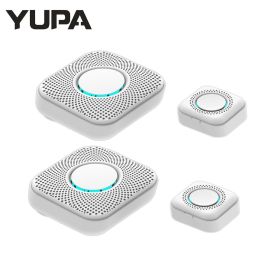 433MHZ Wireless Smart Doorbell LED Light 36 Songs Welcome Home Security EU US Pulg Button Doorbell (Plug Type: US plug, Color: C)