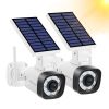 Techage SL669; Solar Battery Powered; Fake Security Camera; Motion-Activated Floodlights; Realistic Look; Easy To Install; IP66 Waterproof; Warning St