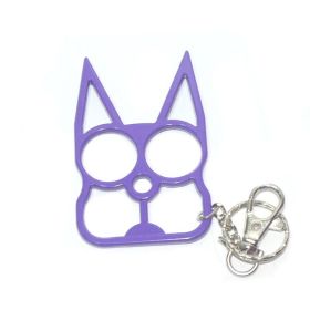 Personalized Mini Self Defense Keychains Suitcase Set Custom Combo Available (Color: Purple, style: Double Finger Snap)