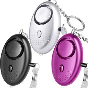 3packs Emergency Personal Alarm, 140DB Personal Siren Keychain With LED Lights, Emergency Security Alarm (Quantity: 3 Packs)