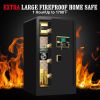 5.0 Cu ft Extra Large Heavy Duty Home Safe Fireproof Waterproof, Anti-Theft Digital Home Security Safe Box With Fireproof